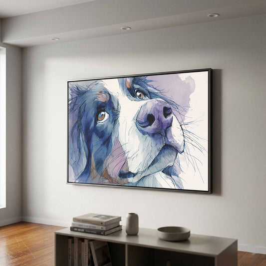 Bernese Mountain Dog Watercolor Canvas — product image 1