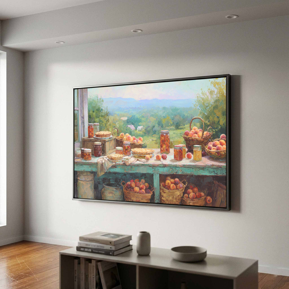 Peach Harvest Canvas Print – styled room view 2