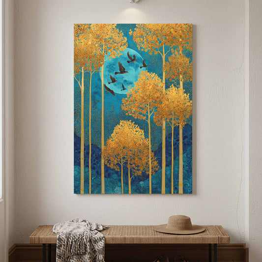 Autumn Forest Art Nouveau Print — product image 1