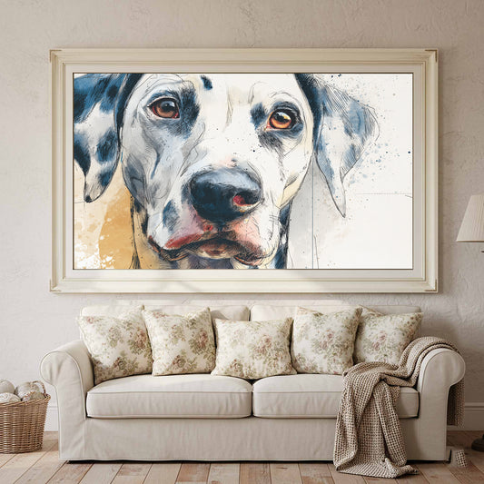 Dalmatian Dog Portrait Canvas Print — product image 1