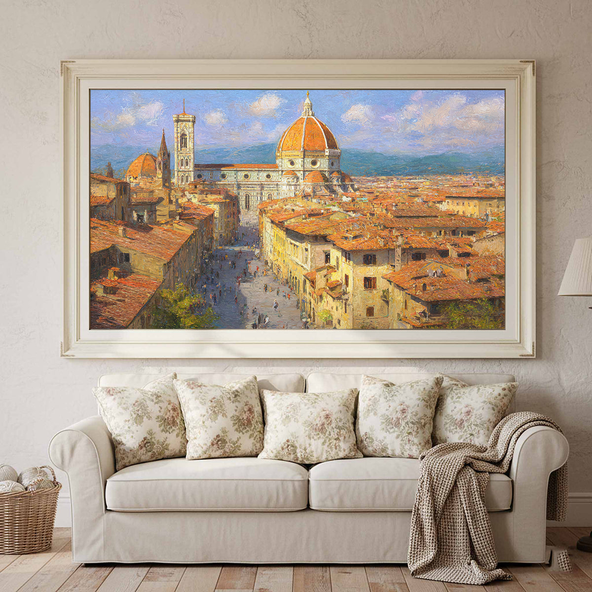 Florence Cathedral Canvas Print – styled room view 2