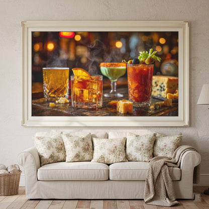 Wisconsin Tavern Cocktail Wall Art – styled room view 2