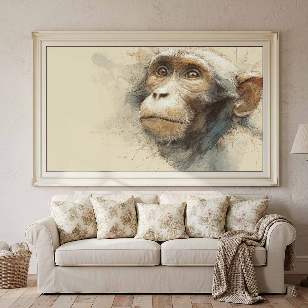 Monkey Portrait Canvas Print — product image 1