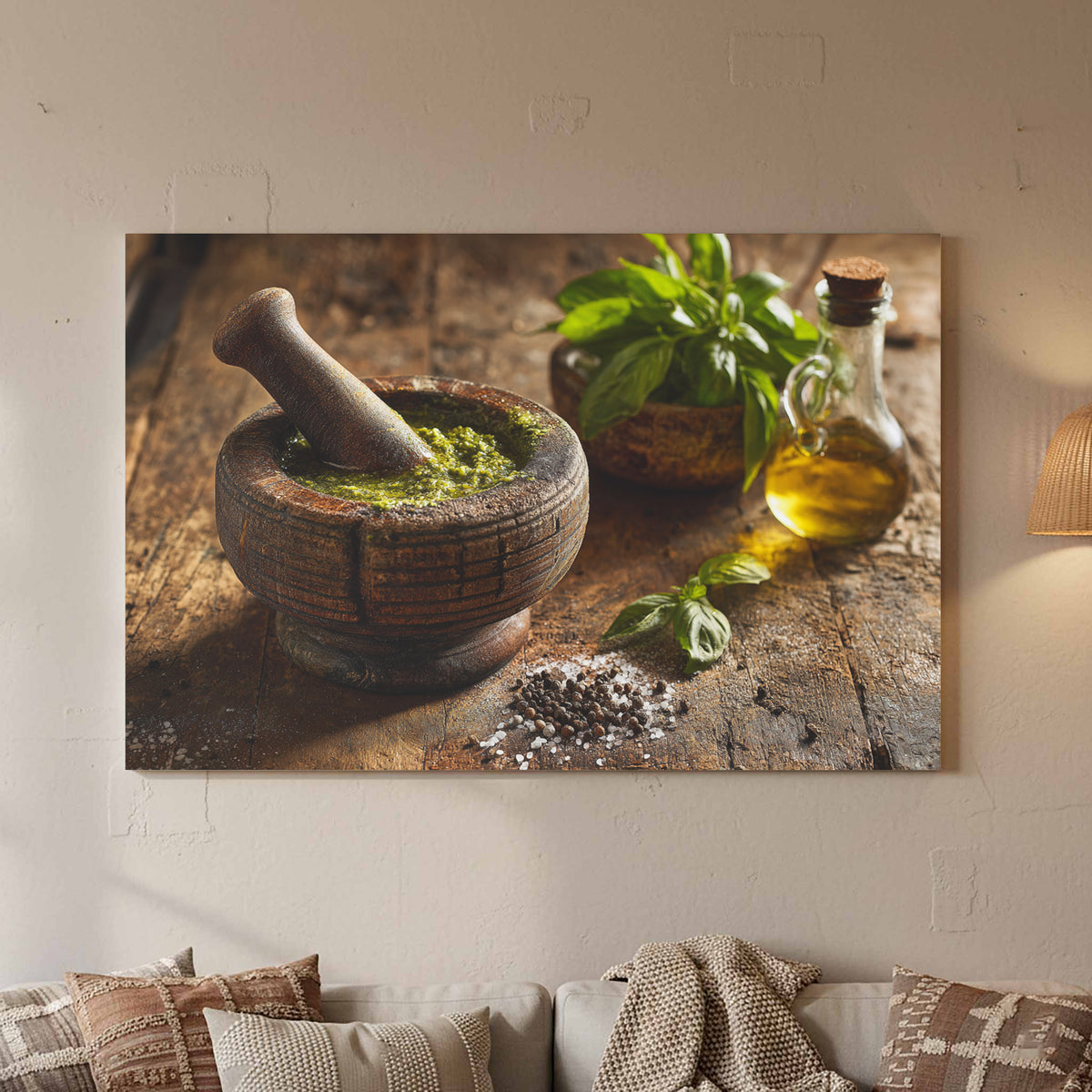 Rustic Kitchen Wall Art – styled room view 2