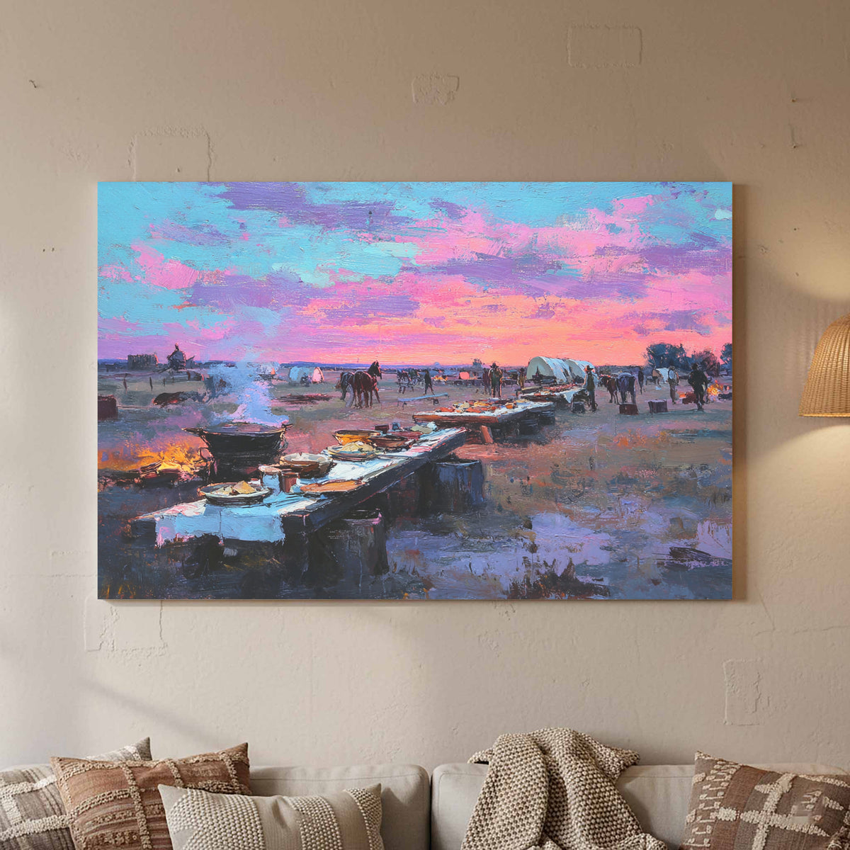 Western Frontier Canvas Print – styled room view 2