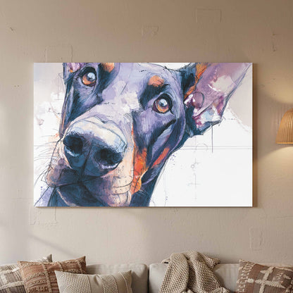 Dobermann Dog Portrait Canvas Art — product image 4