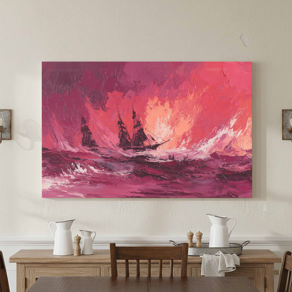 Abstract Storm Seascape Canvas Wall Art — product image 4