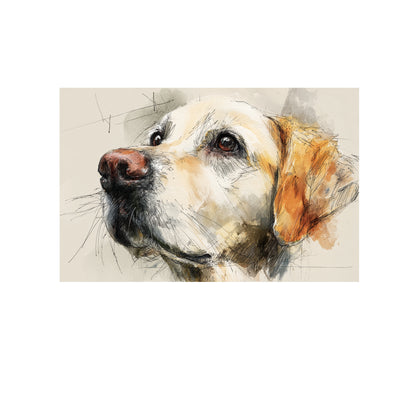 Golden Retriever Canvas Wall Art – styled room view 2