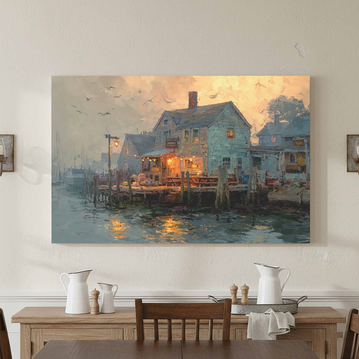 New England Clam Shack Canvas Print – styled room view 2