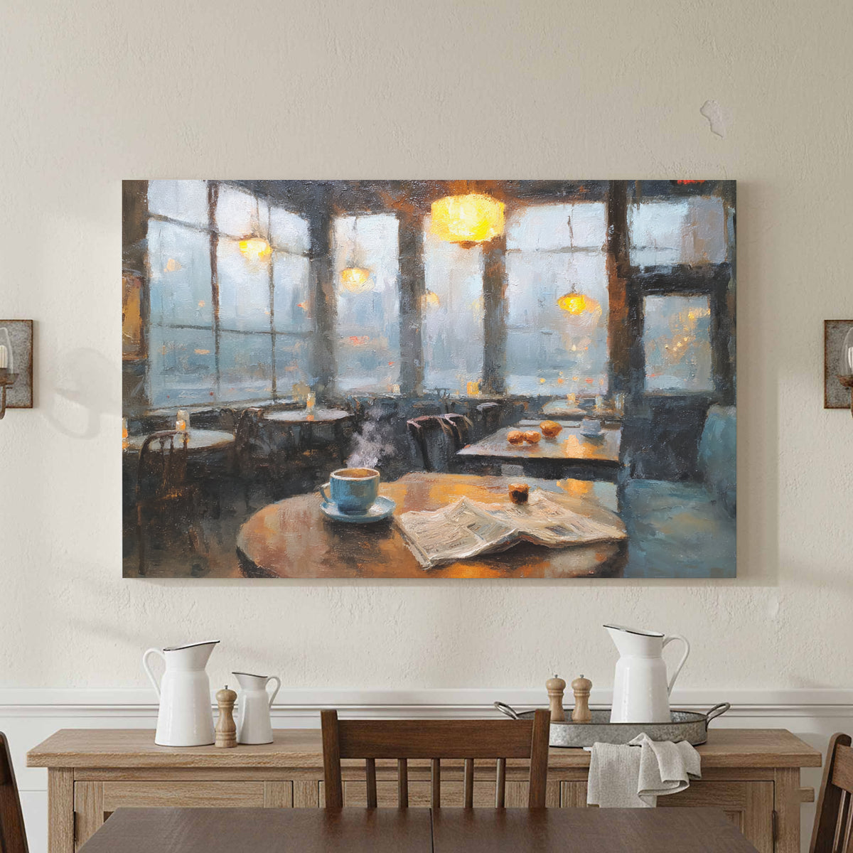 Coffee House Art Print – styled room view 2
