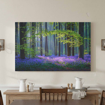 Spring Woodland Canvas Wall Art – styled room view 3
