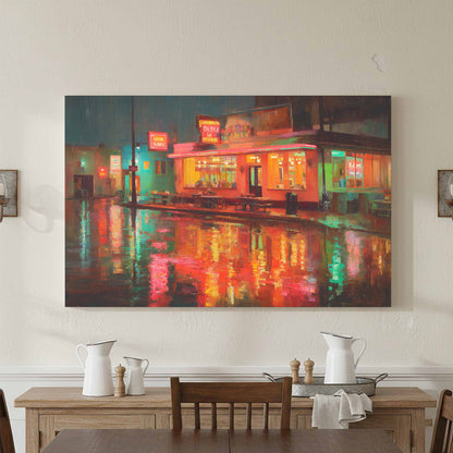 Midwest Supper Club Canvas Art – styled room view 2