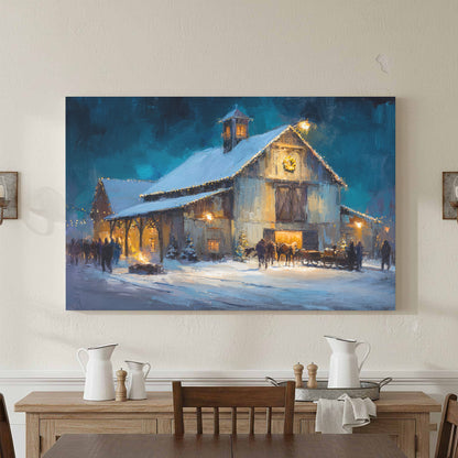 Winter Barn Wedding Wall Art – styled room view 2