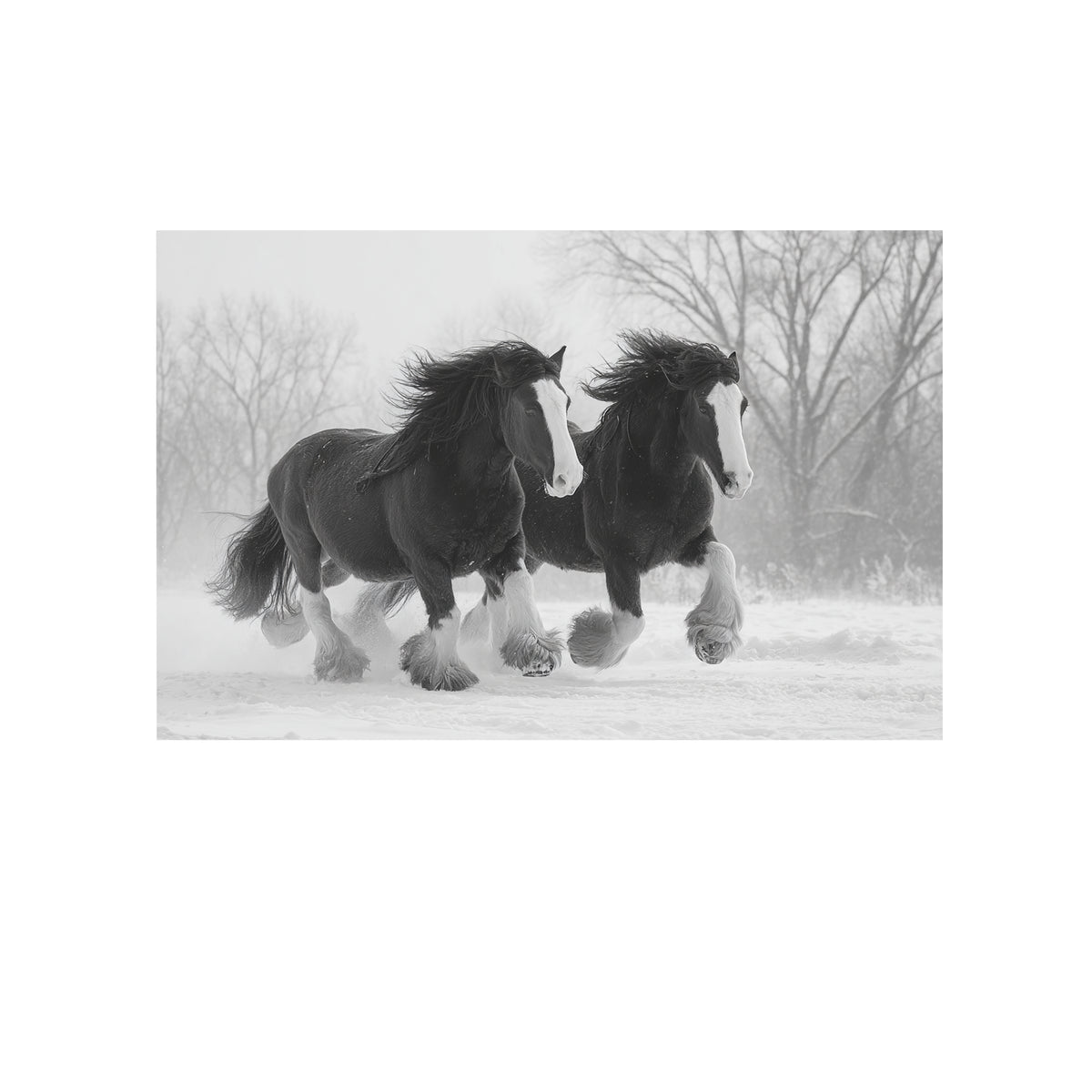 Draft Horse Canvas Print – styled room view 2