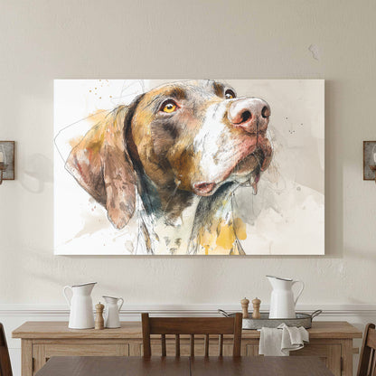 German Shorthaired Pointer Canvas Print – styled room view 2