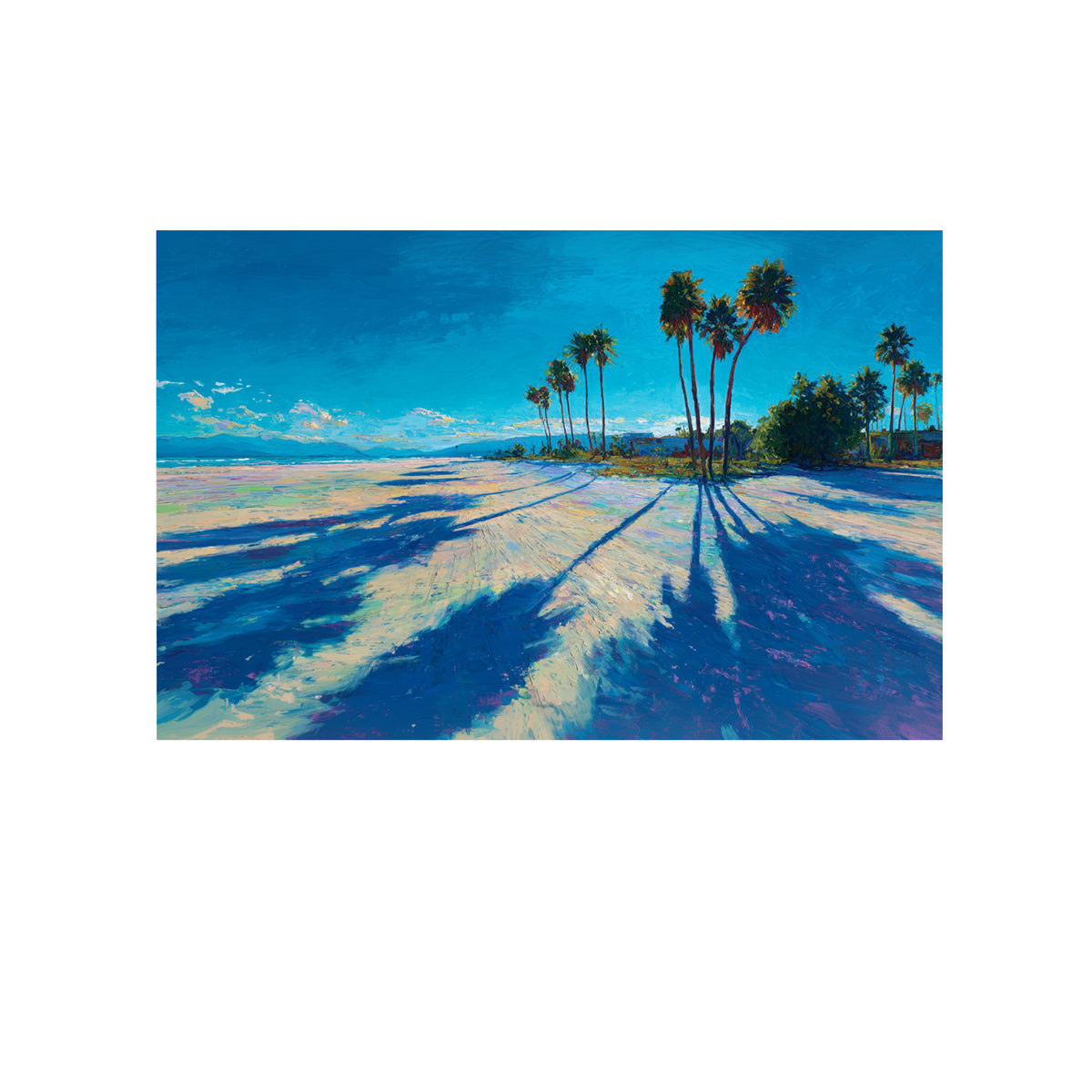 Palm Tree Shadow Canvas Art – styled room view 3