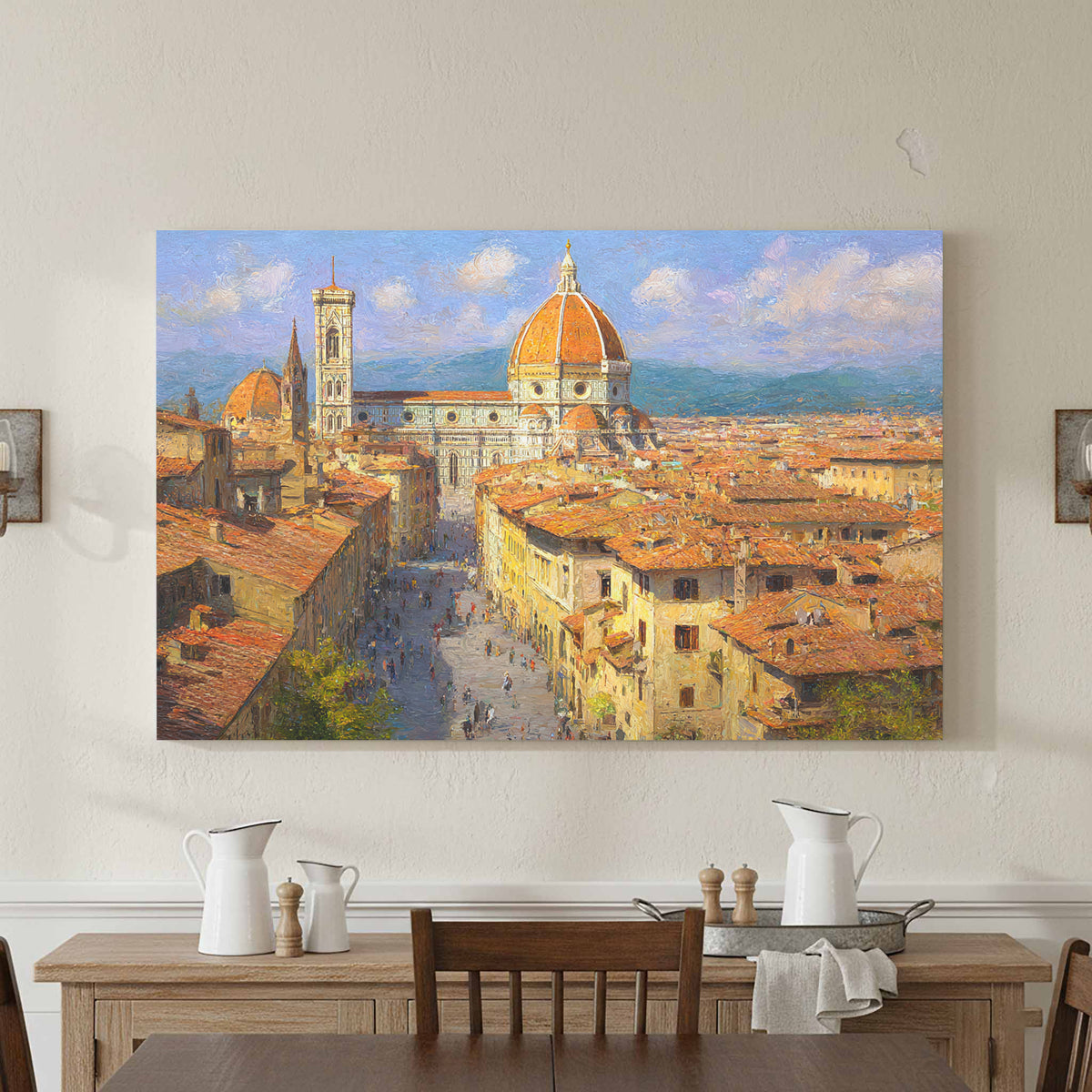 Florence Cathedral Canvas Print – styled room view 3