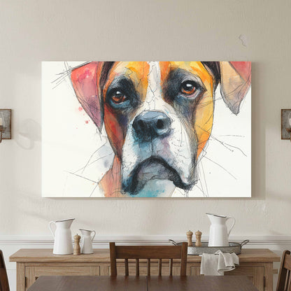 Dog Portrait Canvas Wall Art – styled room view 2