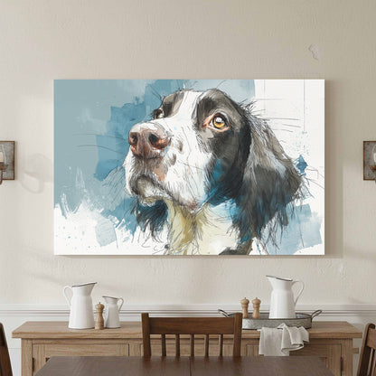 English Springer Spaniel Canvas Wall Art – styled room view 4