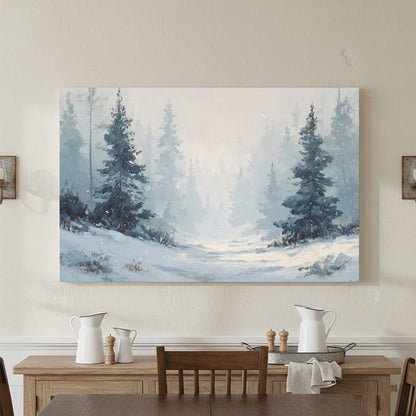 Winter Forest Canvas Print – styled room view 4