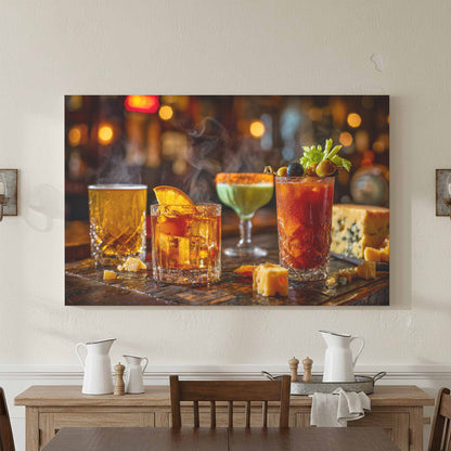 Wisconsin Tavern Cocktail Wall Art – styled room view 3