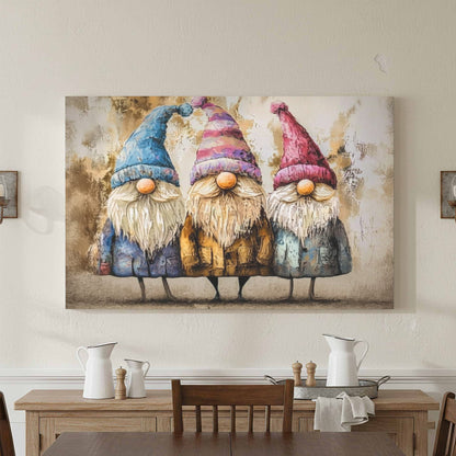 Rustic Gnome Wall Art – styled room view 2