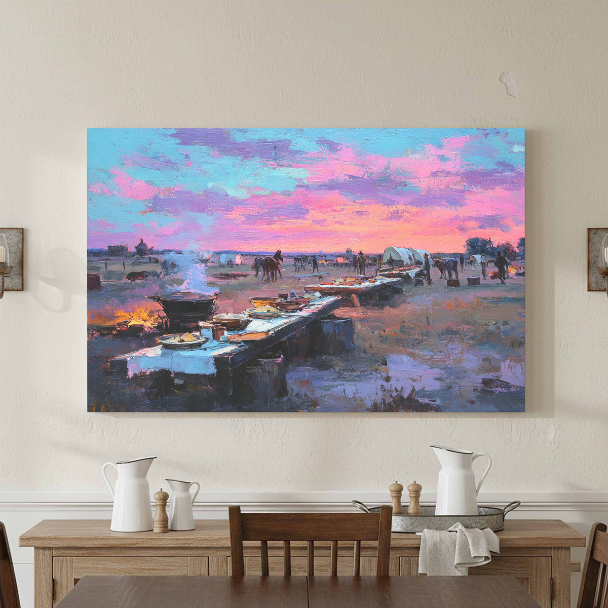 Western Frontier Canvas Print – styled room view 3