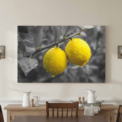 Lemon Tree Canvas Print – styled room view 3
