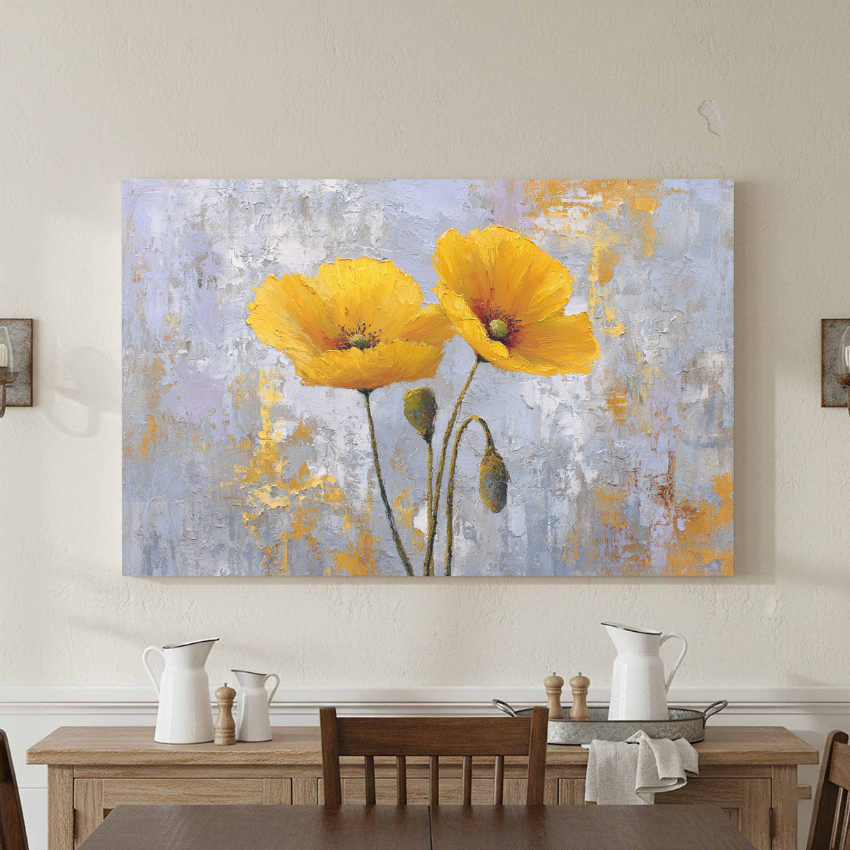 Yellow Poppy Canvas Wall Art — product image 3