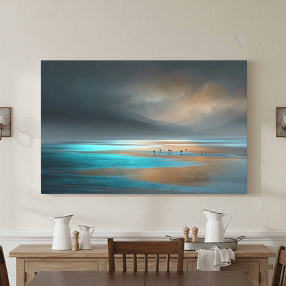 Coastal Seascape Wall Art – styled room view 4