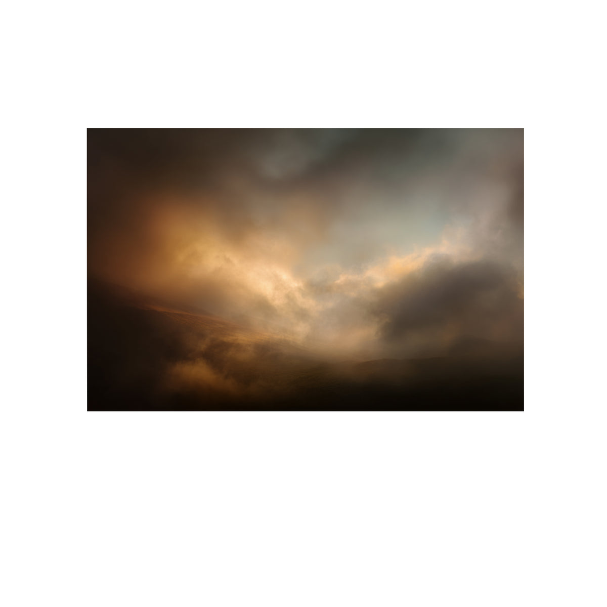 Moody Sky Abstract Canvas Wall Art – styled room view 2