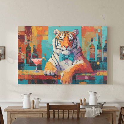 Tiger Bar Portrait Wall Art – styled room view 3