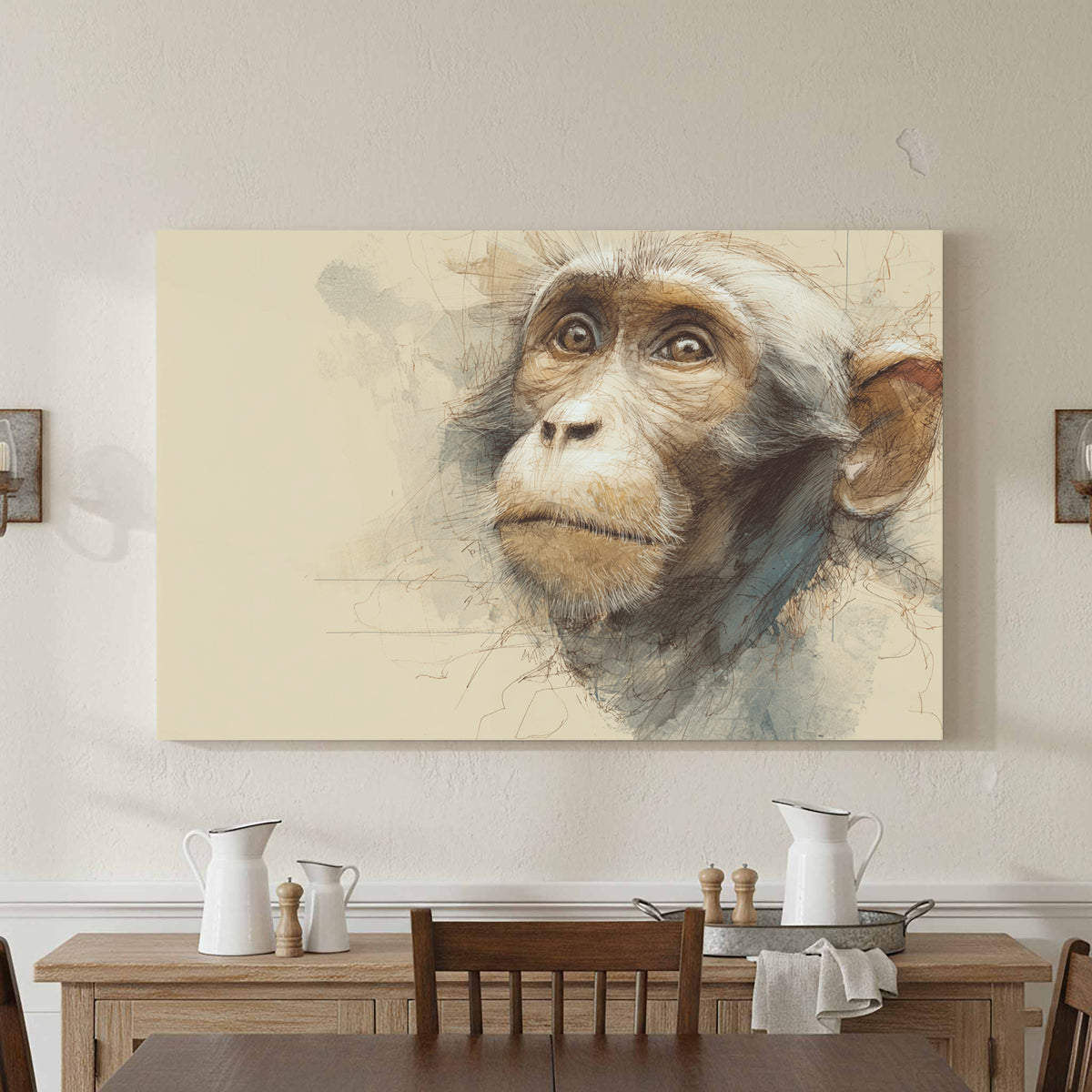 Monkey Portrait Canvas Print — product image 3