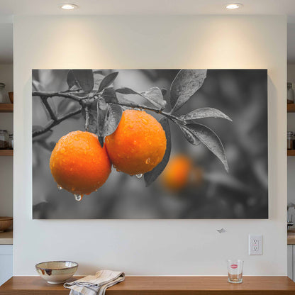 Orange Citrus Canvas Print – styled room view 2