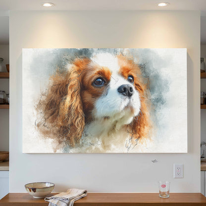 Cavalier King Charles Spaniel Canvas – styled room view 3