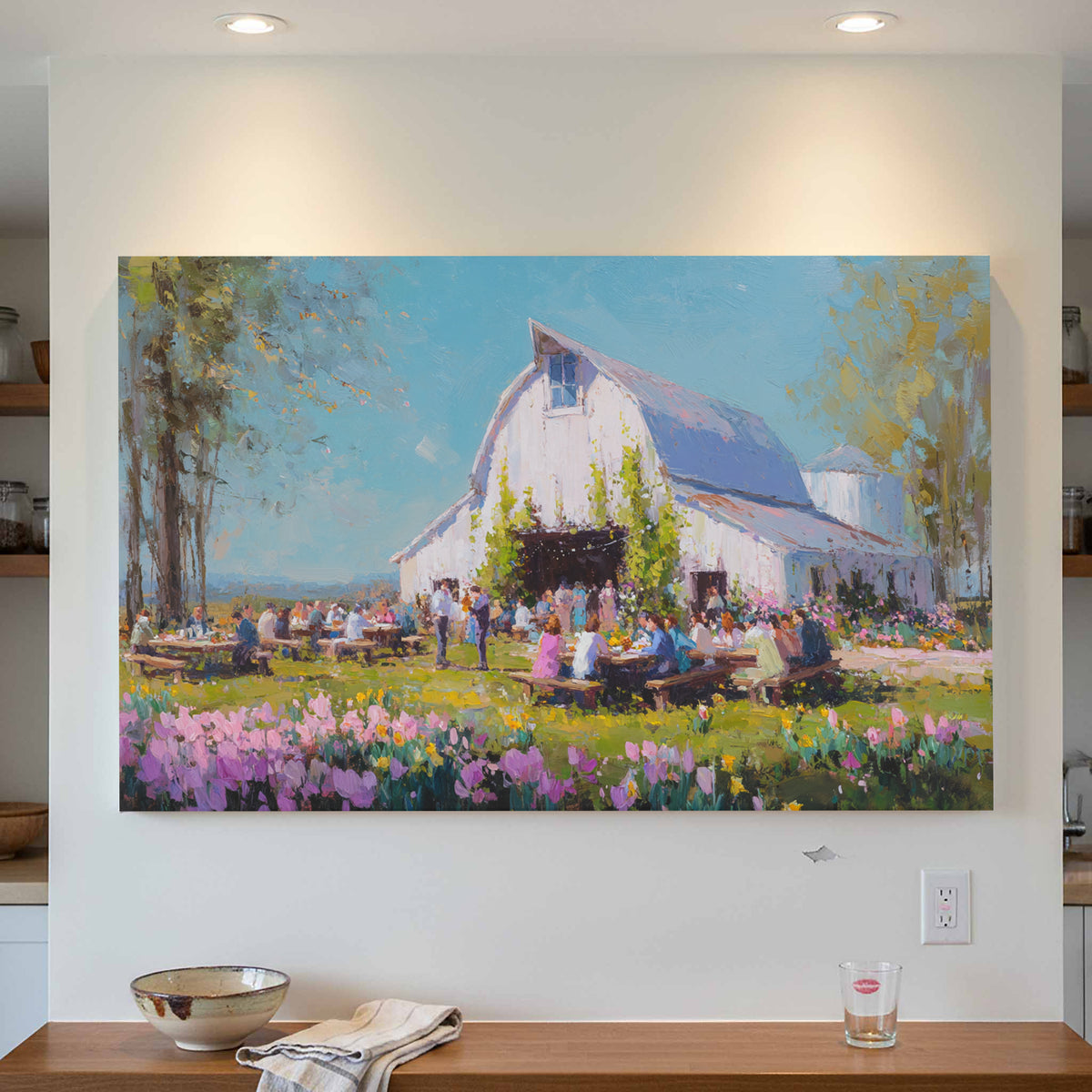 Spring Barn Wedding Art Print – styled room view 4