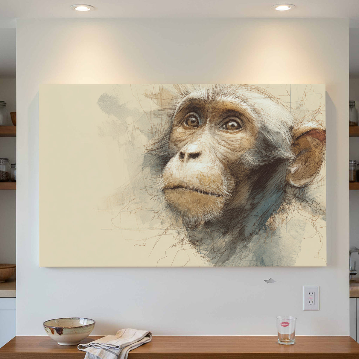 Monkey Portrait Canvas Print — product image 4