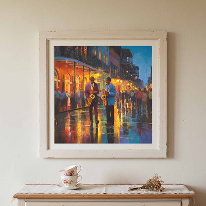 Jazz Musicians Canvas Wall Art – styled room view 2