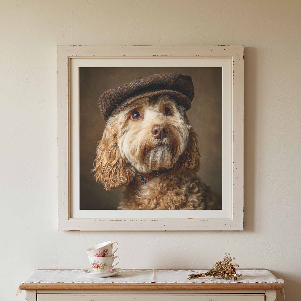 Cockapoo Dog Canvas Print – styled room view 2