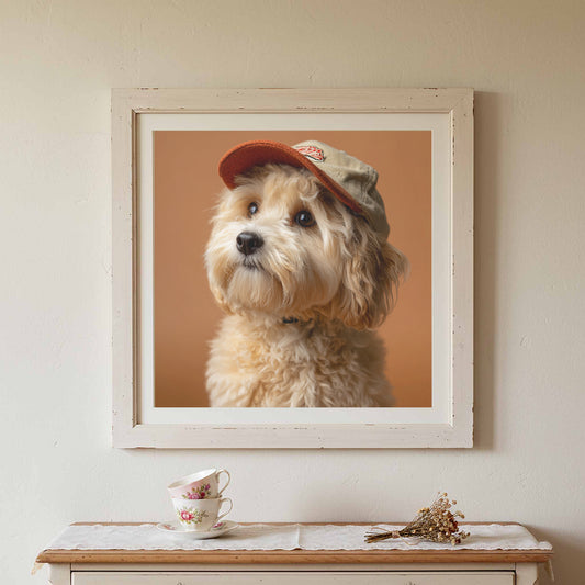 Maltipoo Dog Baseball Cap Canvas Print — product image 1