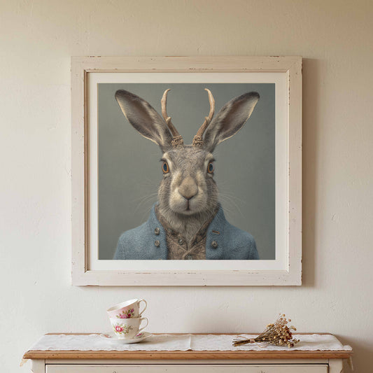 Jackrabbit Antler Portrait Canvas Print — product image 1