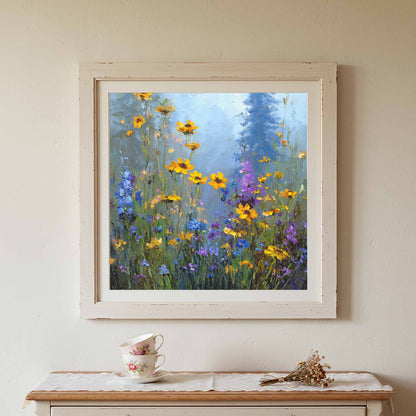 Wildflower Meadow Canvas Print – styled room view 2