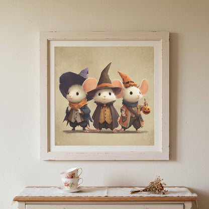 Halloween Mouse Wall Art – styled room view 2
