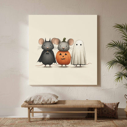 Halloween Mice Wall Art – styled room view 2