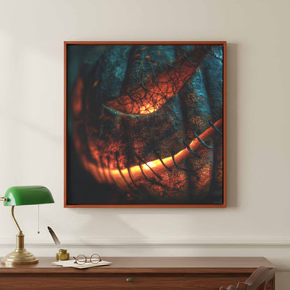 Jack-O-Lantern Halloween Canvas Print – styled room view 4
