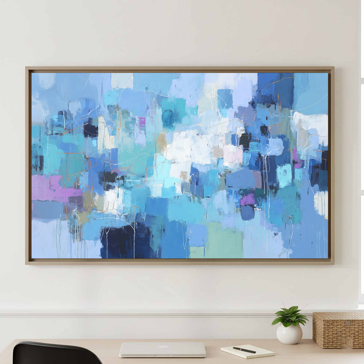 Abstract Blue Canvas Wall Art — product image 3