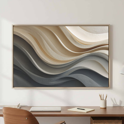 Abstract Sculptural Wall Art – styled room view 2