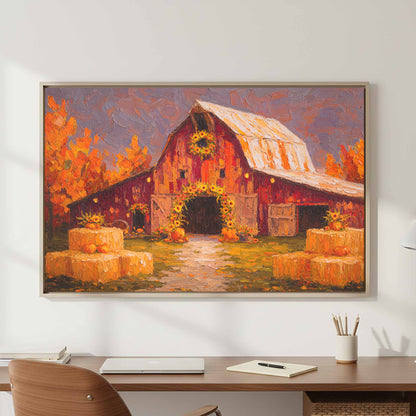 Autumn Barn Wedding Canvas Print — product image 5