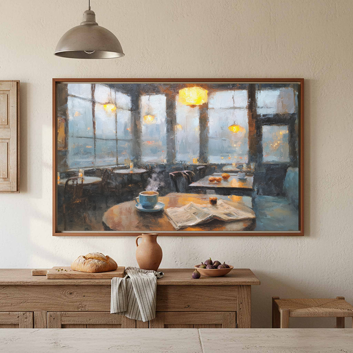 Coffee House Art Print – styled room view 4