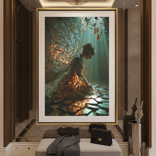 Angel Art Canvas Print – canvas print shown framed in a styled room